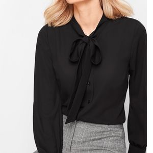 Talbots Neck Tie Blouse Top- 12